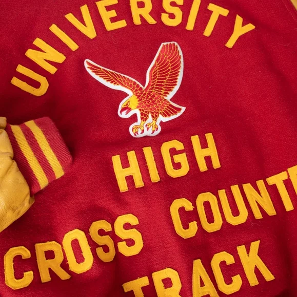Vintage 1996 University High Cross Country Track Field Varsity Letterman Jacket - Picture 2 of 3